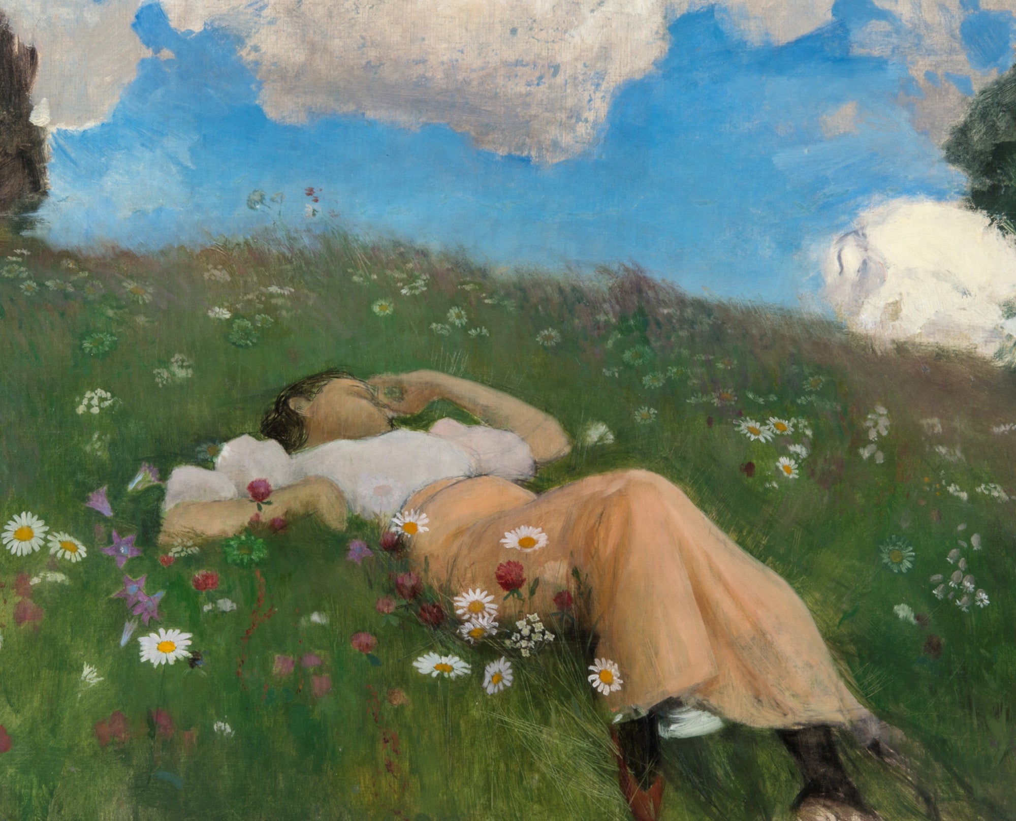 Eero Järnefelt Fine Art Print, Saimi in the Meadow