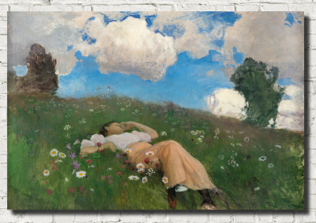 Eero Järnefelt Fine Art Print, Saimi in the Meadow