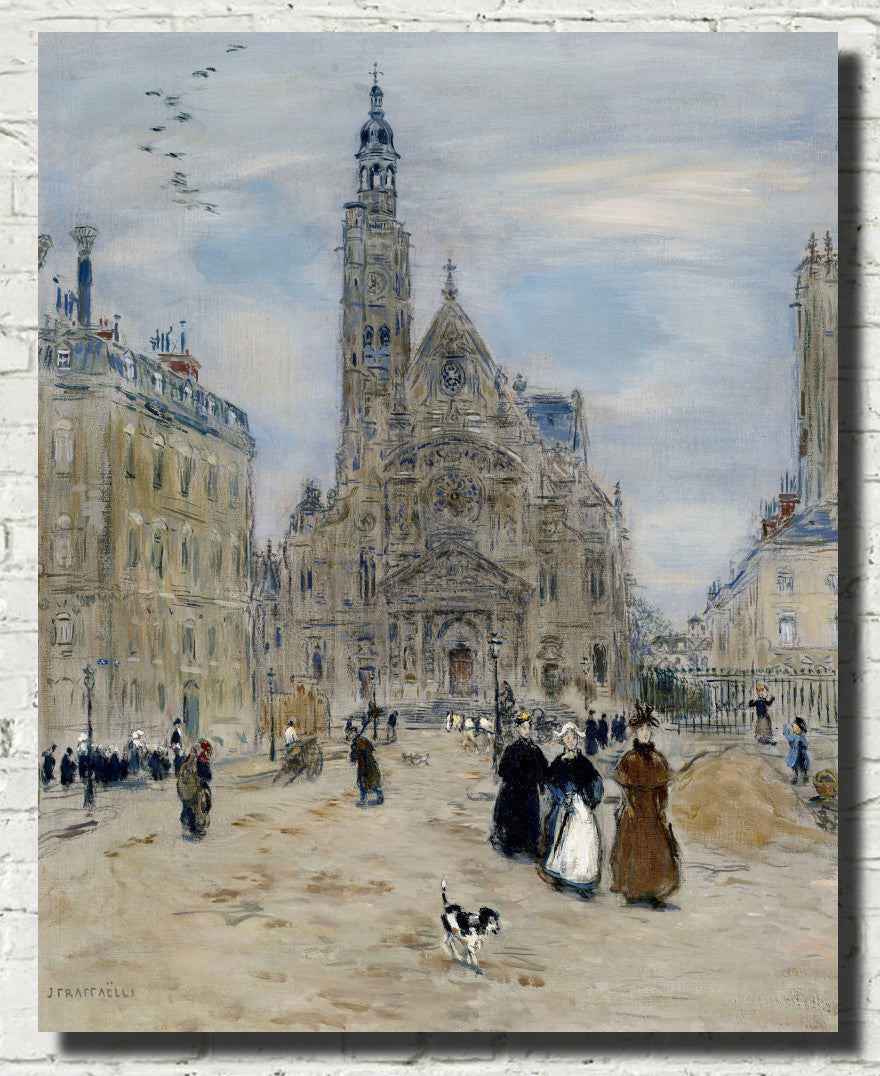 Saint-Étienne-du-Mont, Paris, Jean-François Raffaëlli Fine Art Print