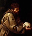 Caravaggio Baroque Fine Art Print, Saint Francis in Prayer