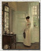 Carl Holsøe Fine Art Print, Salon Interior with a Woman