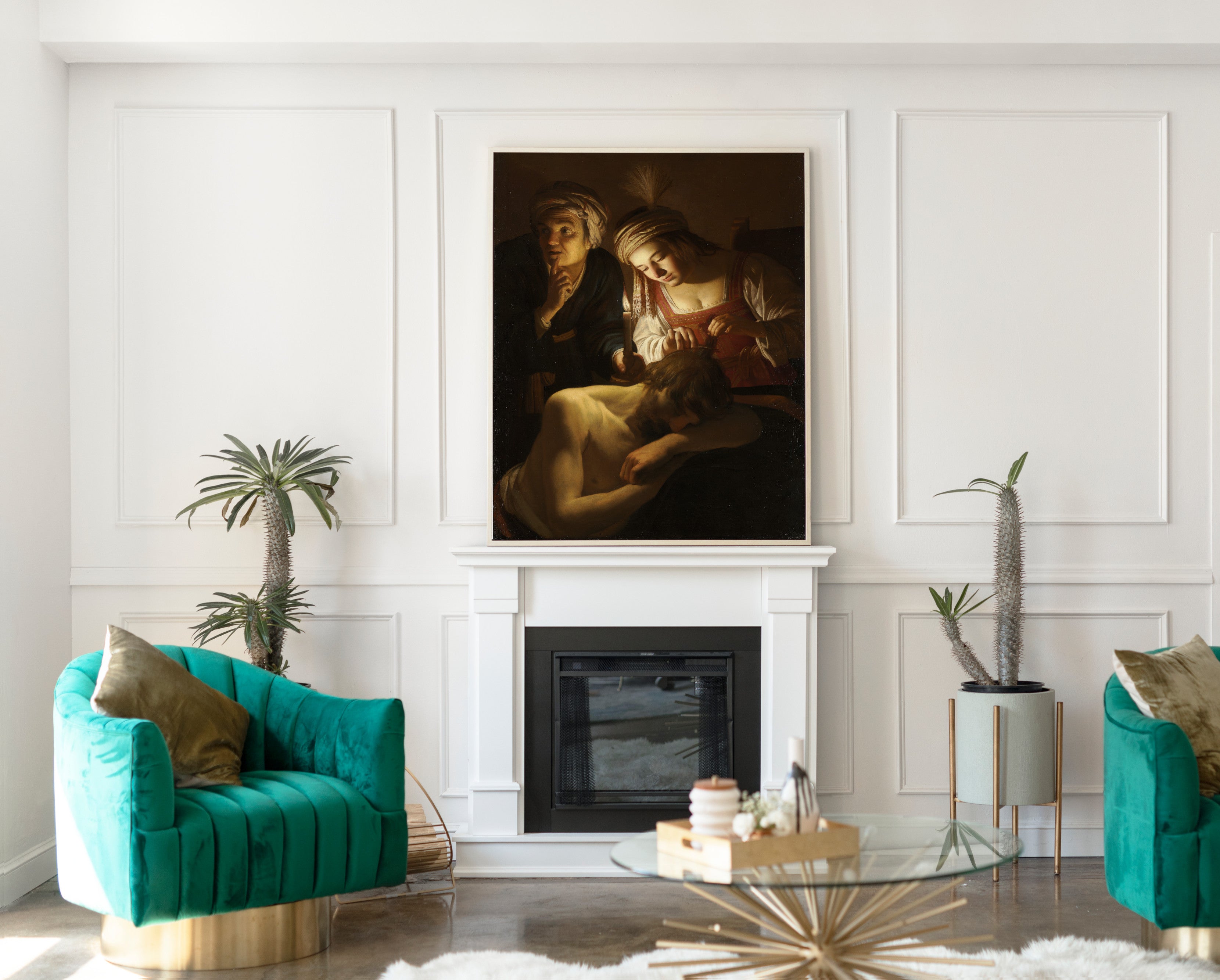 Samson and Delilah, Gerard van Honthorst Fine Art Print