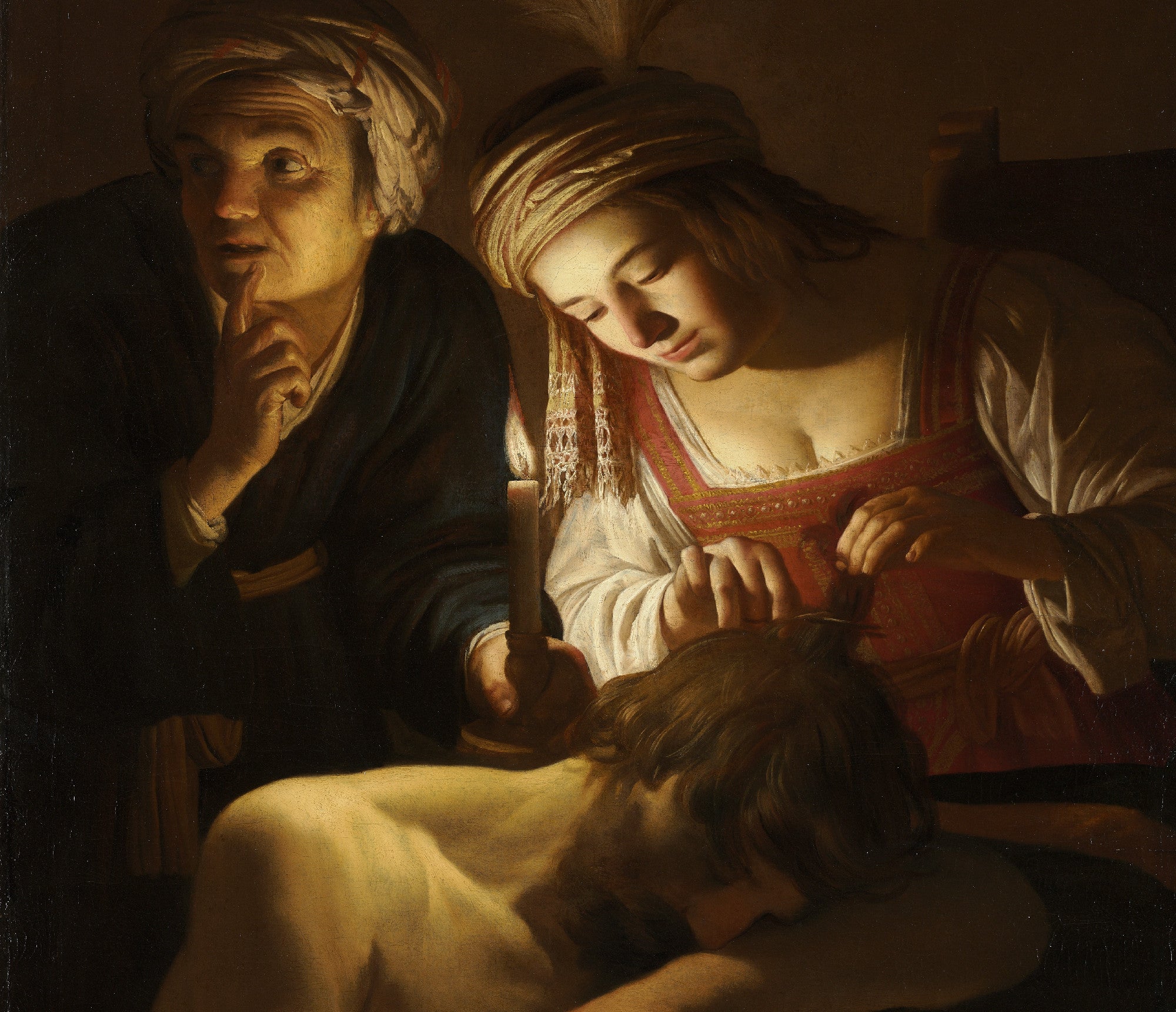 Samson and Delilah, Gerard van Honthorst Fine Art Print