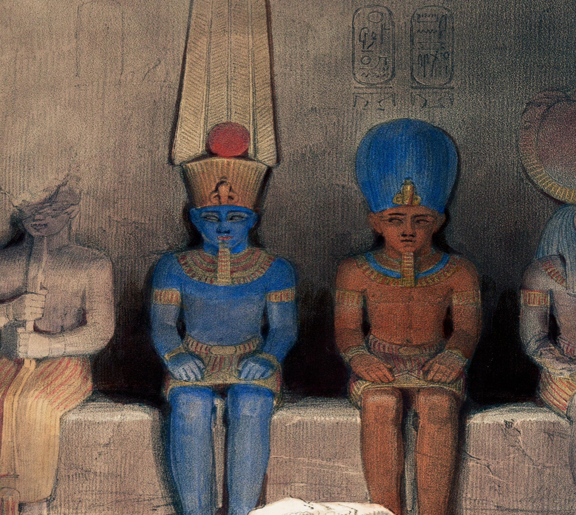Sanctuary of the Temple of Abu Simbel Nubia, David Roberts Fine Art Print