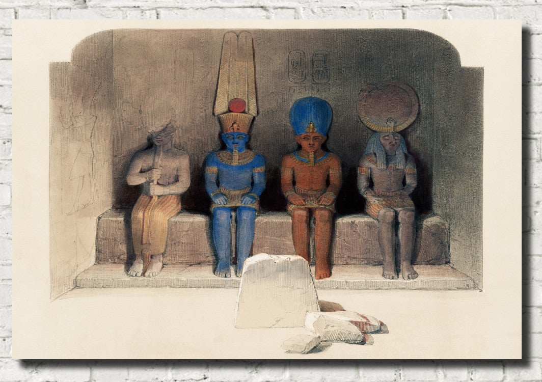 Sanctuary of the Temple of Abu Simbel Nubia, David Roberts Fine Art Print