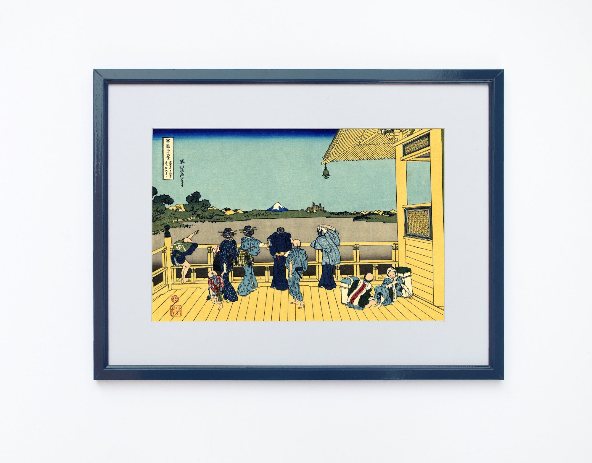 36 Views of Mount Fuji, Sazai hall Temple of Five Hundred Rakan, Katsushika Hokusai, Japanese Print