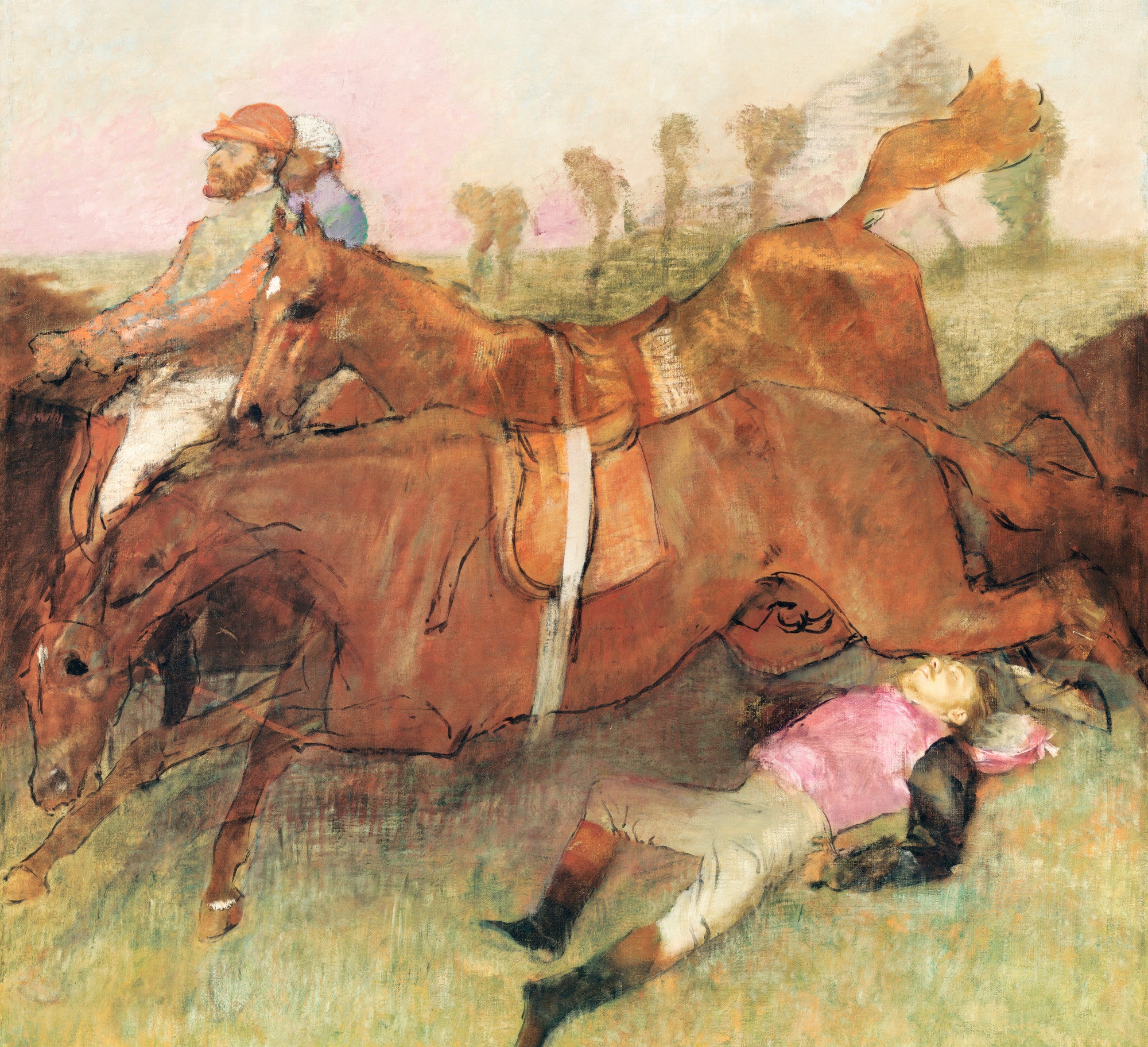 Edgar Degas, Fine Art Print : Scene from the Steeplechase The Fallen Jockey