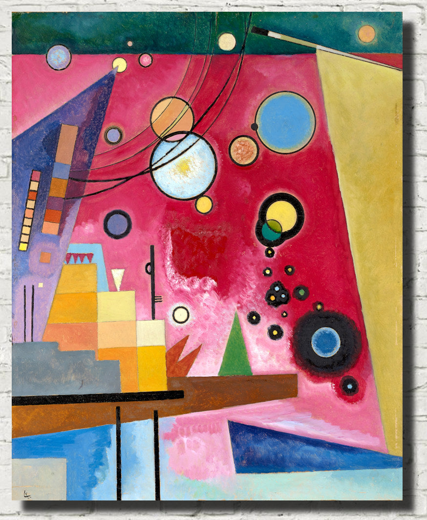Wassily Kandinsky Abstract Fine Art Print, Schweres Rot