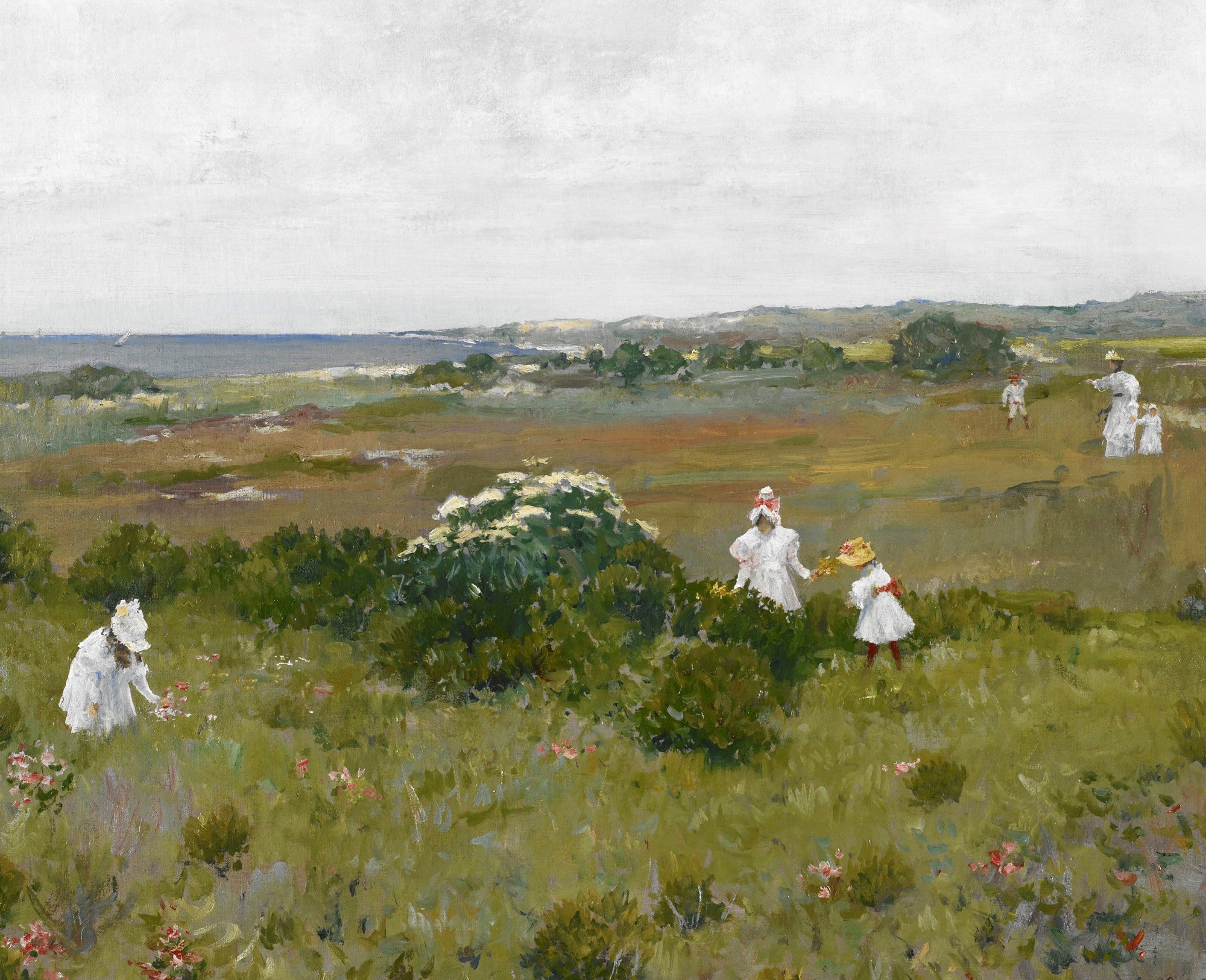 William Merritt Chase Fine Art Print, Seaside Flowers