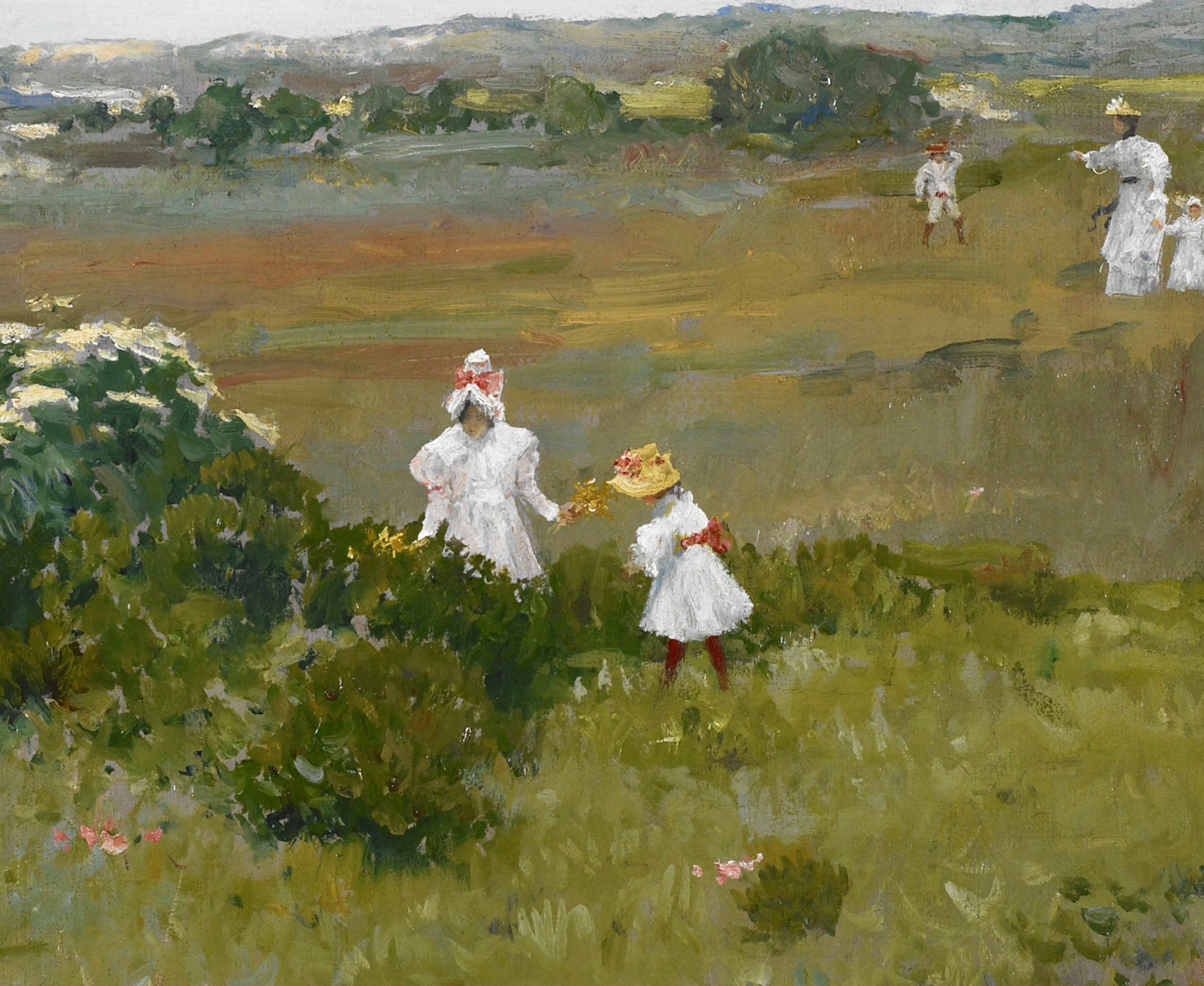 William Merritt Chase Fine Art Print, Seaside Flowers