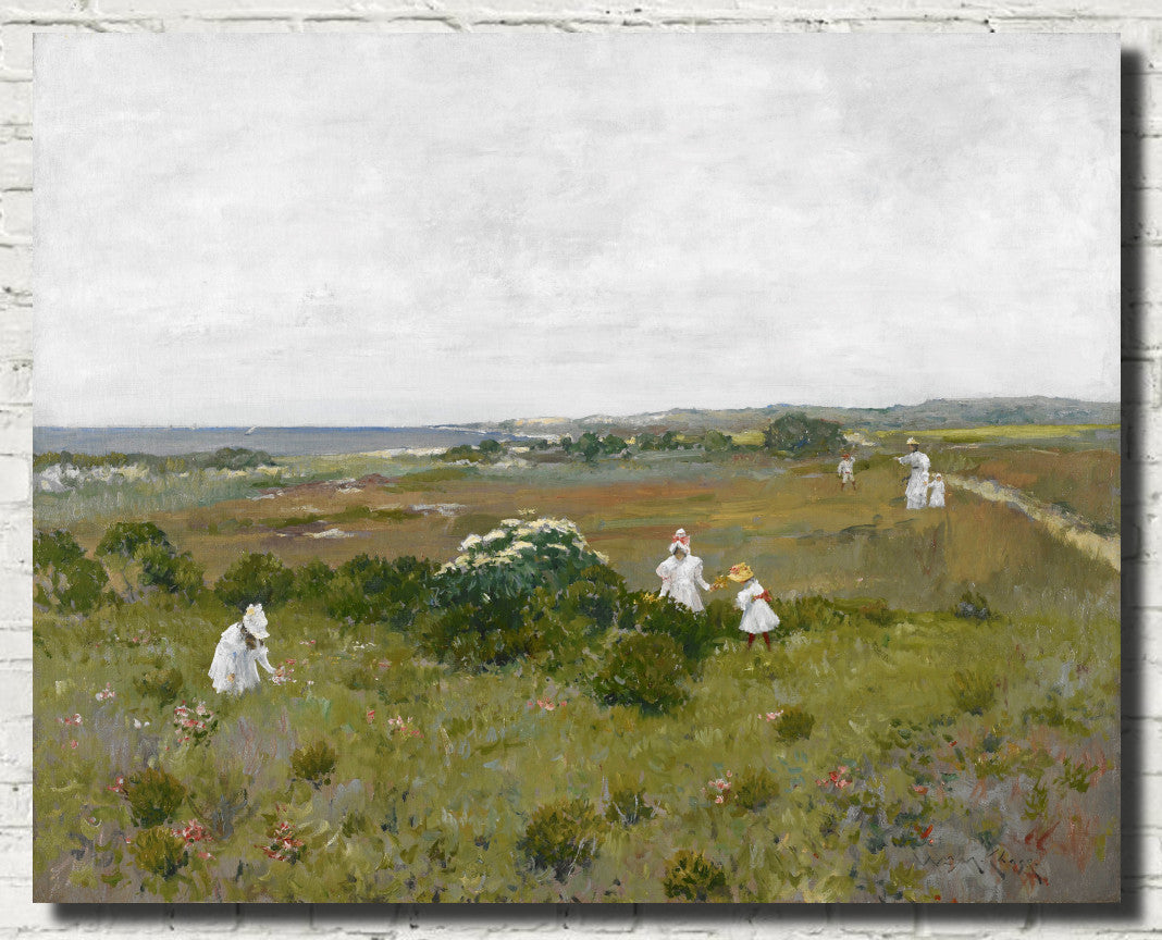 William Merritt Chase Fine Art Print, Seaside Flowers