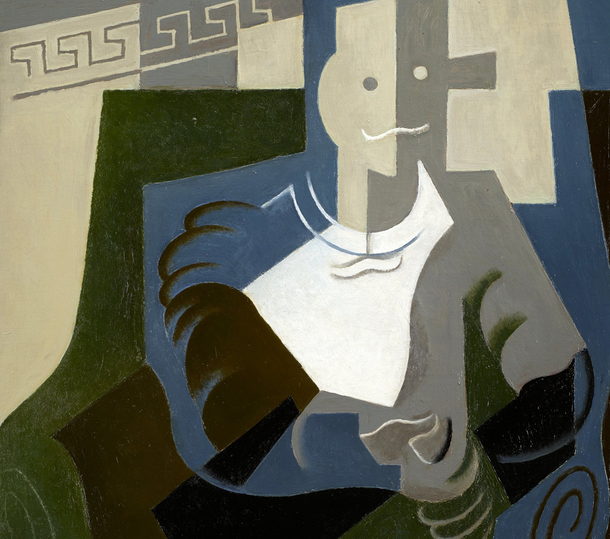 Juan Gris Crystal Cubism Fine Art Print, Seated Harlequin