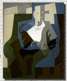 Juan Gris Crystal Cubism Fine Art Print, Seated Harlequin