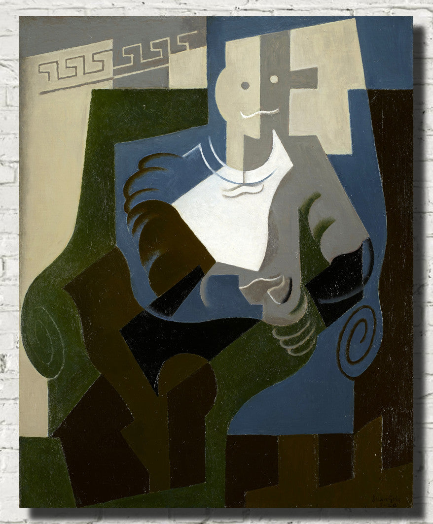 Juan Gris Crystal Cubism Fine Art Print, Seated Harlequin