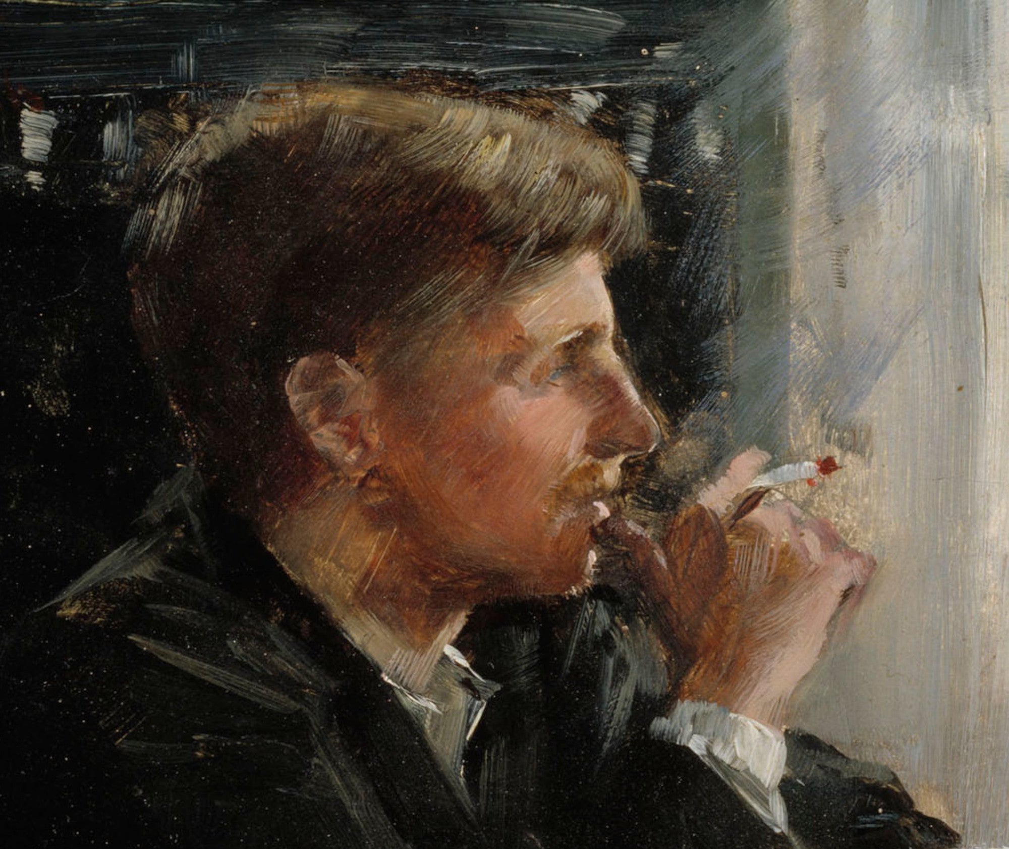Elin Danielson-Gambogi Fine Art Print: Seated Man at the Table