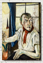 Max Beckmann, Self-Portrait with a Red Scarf (1917) - New Objectivity
