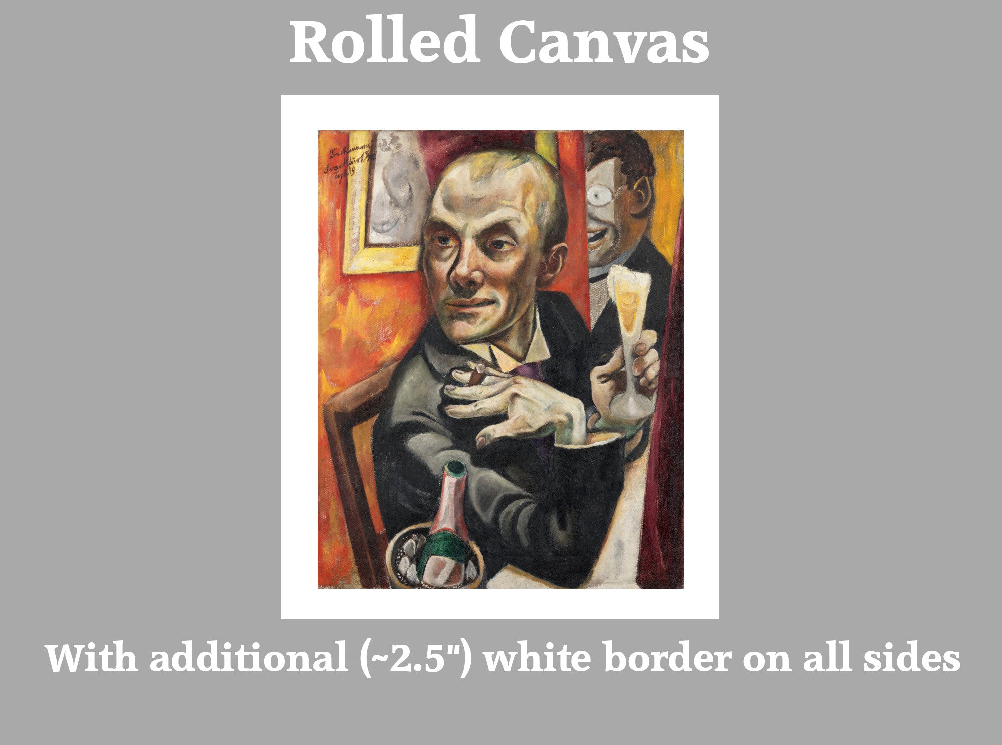 Max Beckmann, Self-Portrait with Champagne Glass (1919) - New Objectivity