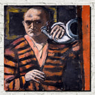 Max Beckmann, Self Portrait with Horn - New Objectivity