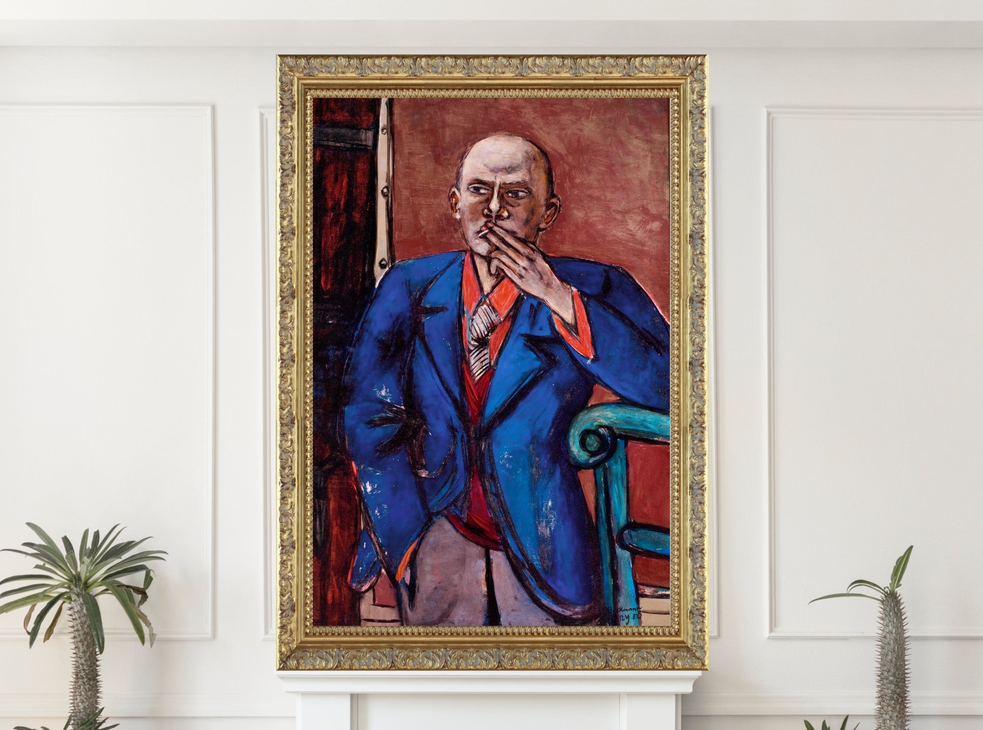 Max Beckmann, Self-Portrait, Blue Jacket - New Objectivity