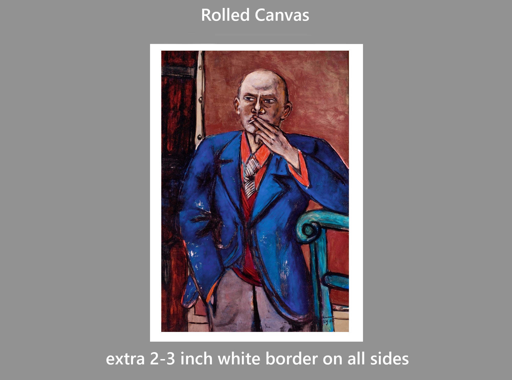 Max Beckmann, Self-Portrait, Blue Jacket - New Objectivity