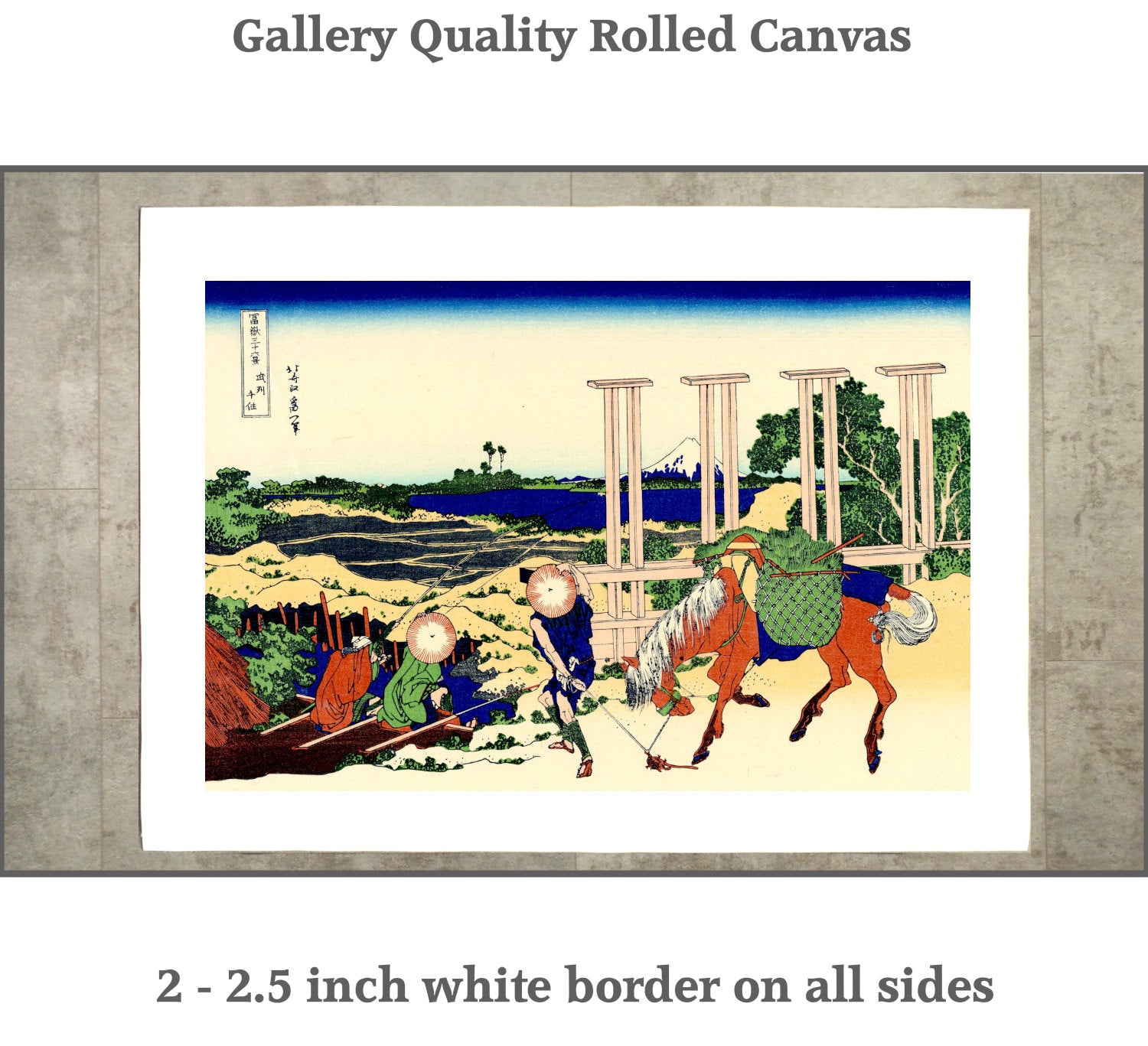 36 Views of Mount Fuji, Senju in Musashi Province, Katsushika Hokusai, Japanese Print