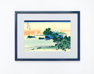 36 Views of Mount Fuji, Shichiri beach in Sagami Province, Katsushika Hokusai, Japanese Print