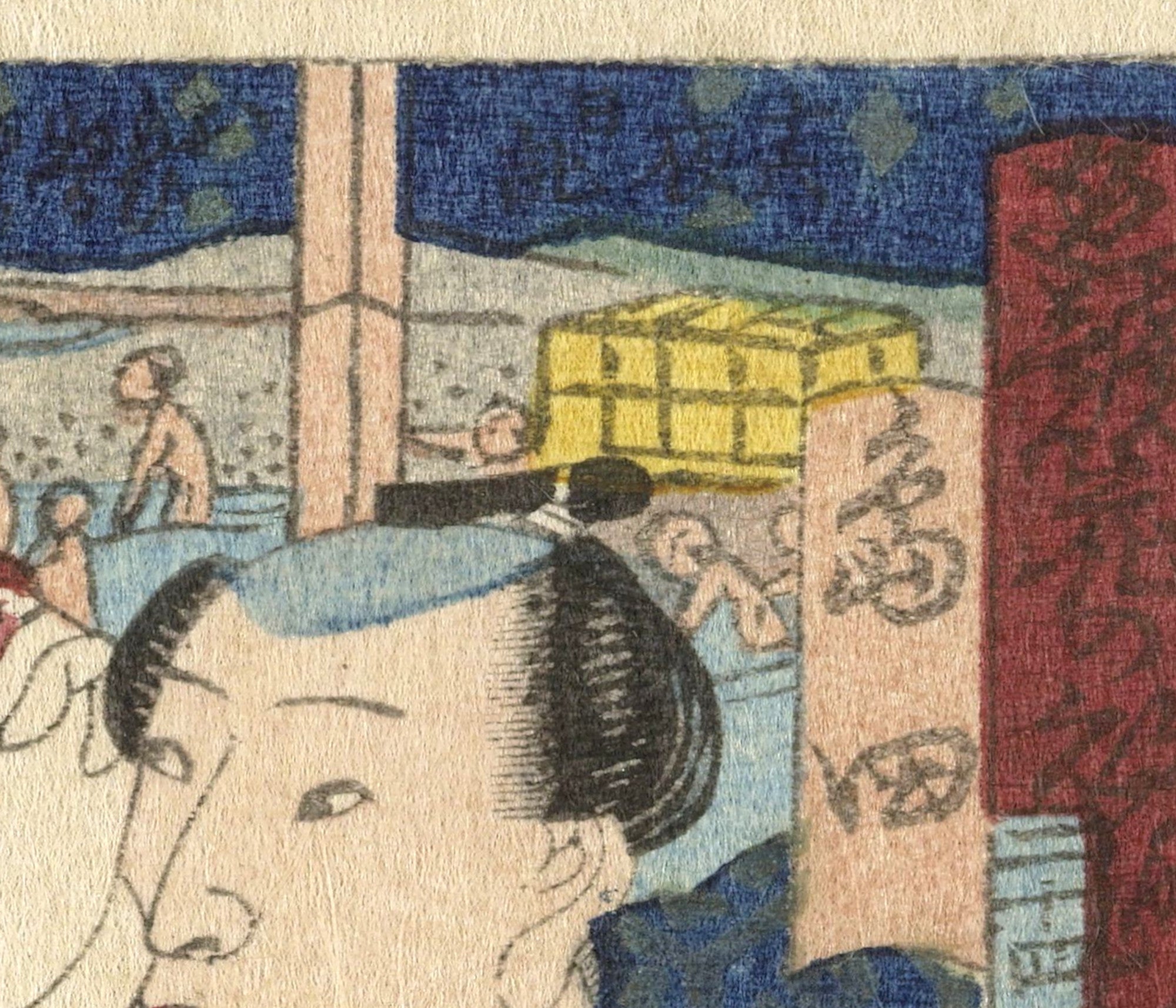 Utagawa Kunisada, Japanese Shunga Art Print : Shimada, The erotic road to the capital