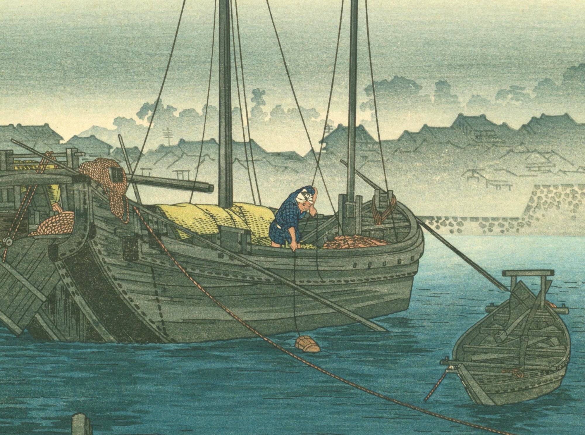 Shinagawa, Japanese Fine Art Print, Hiroaki Takahashi
