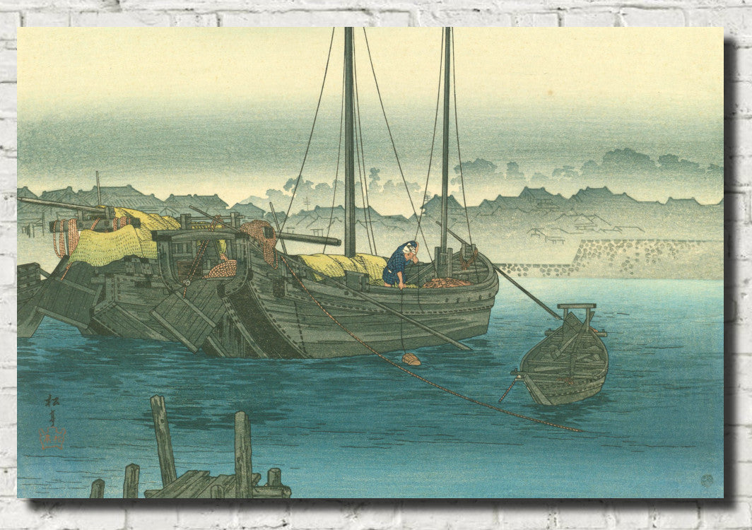 Shinagawa, Japanese Fine Art Print, Hiroaki Takahashi