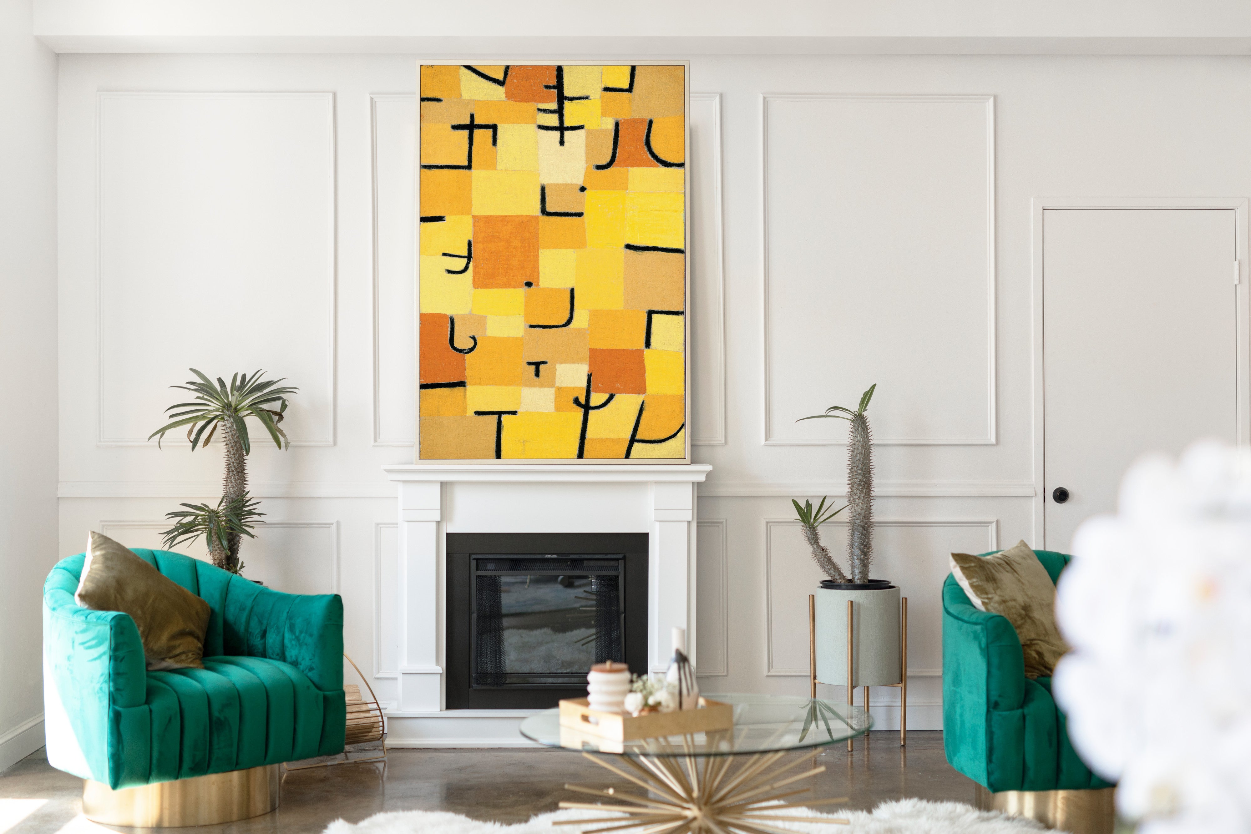 Signs in Yellow, Paul Klee Fine Art Print