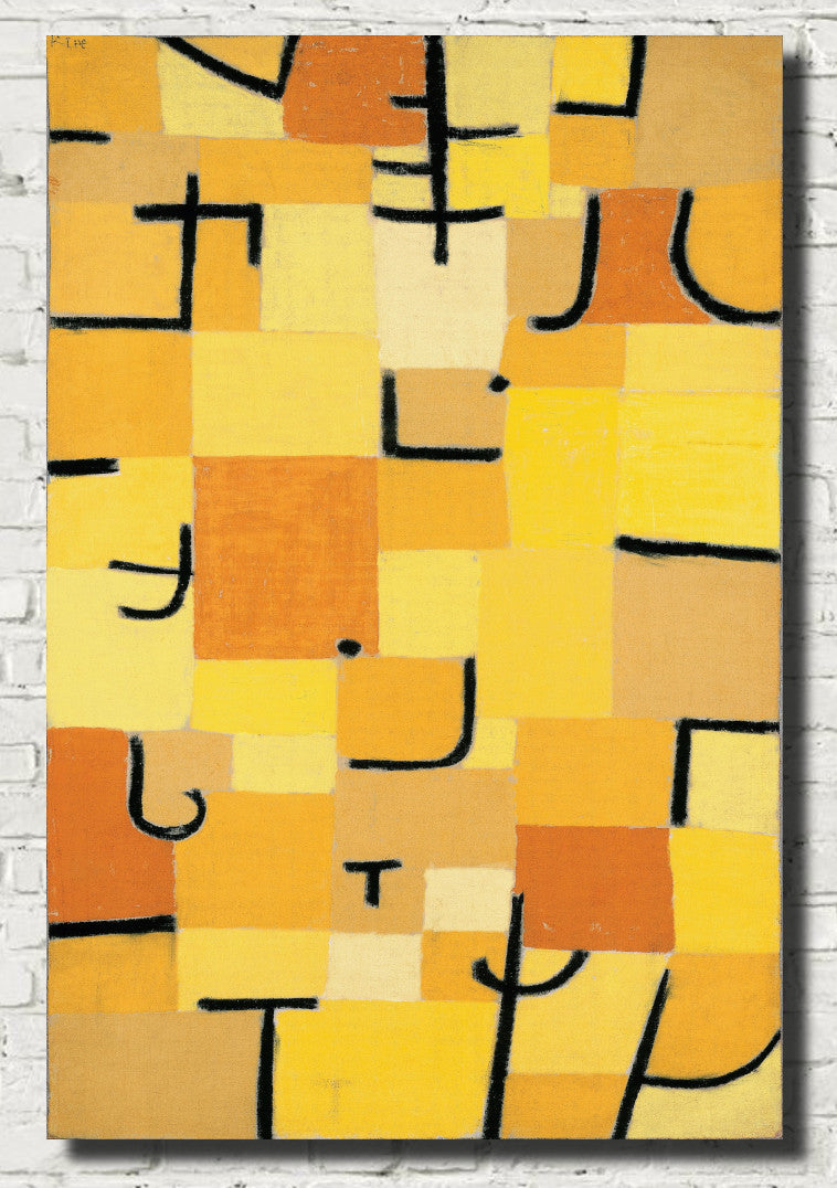 Signs in Yellow, Paul Klee Fine Art Print