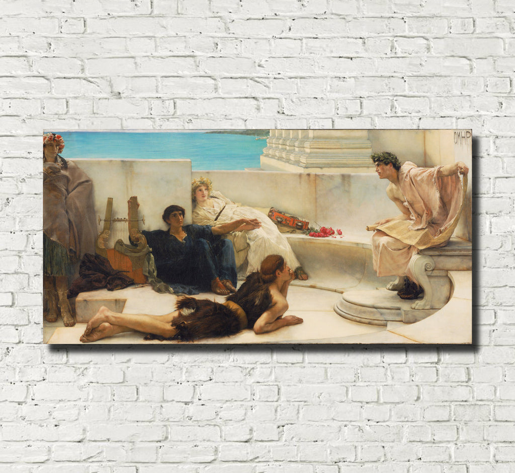 Lawrence Alma-Tadema Romanticism Fine Art Print : A Reading From Homer