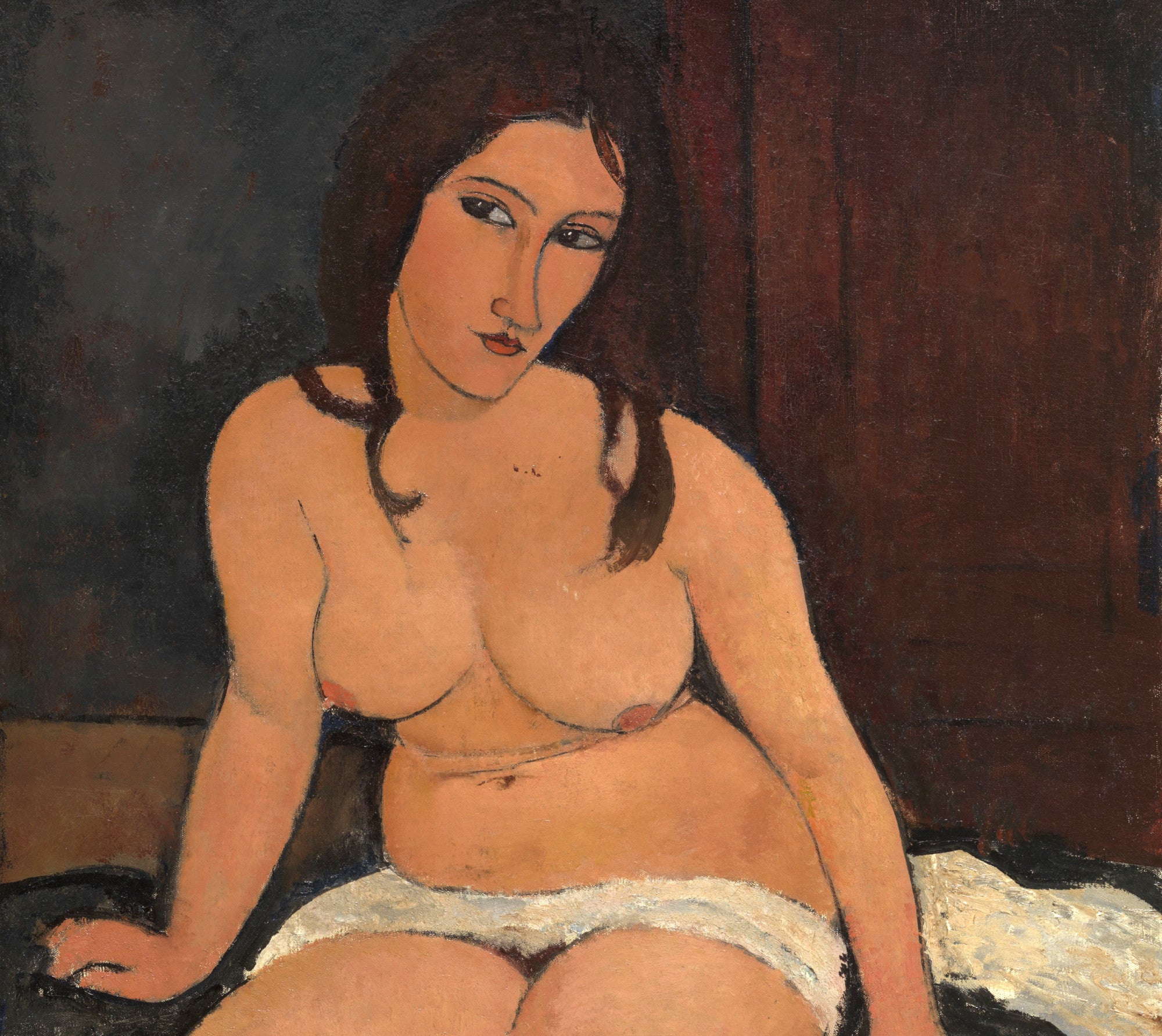 Amedeo Modigliani Fine Art Print :  Sitting Naked