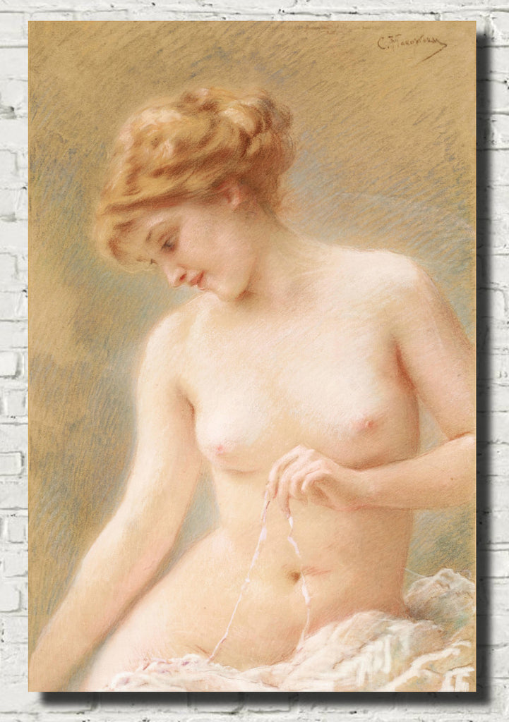 Konstantin Makovsky Fine Art Print, Sitting Nude