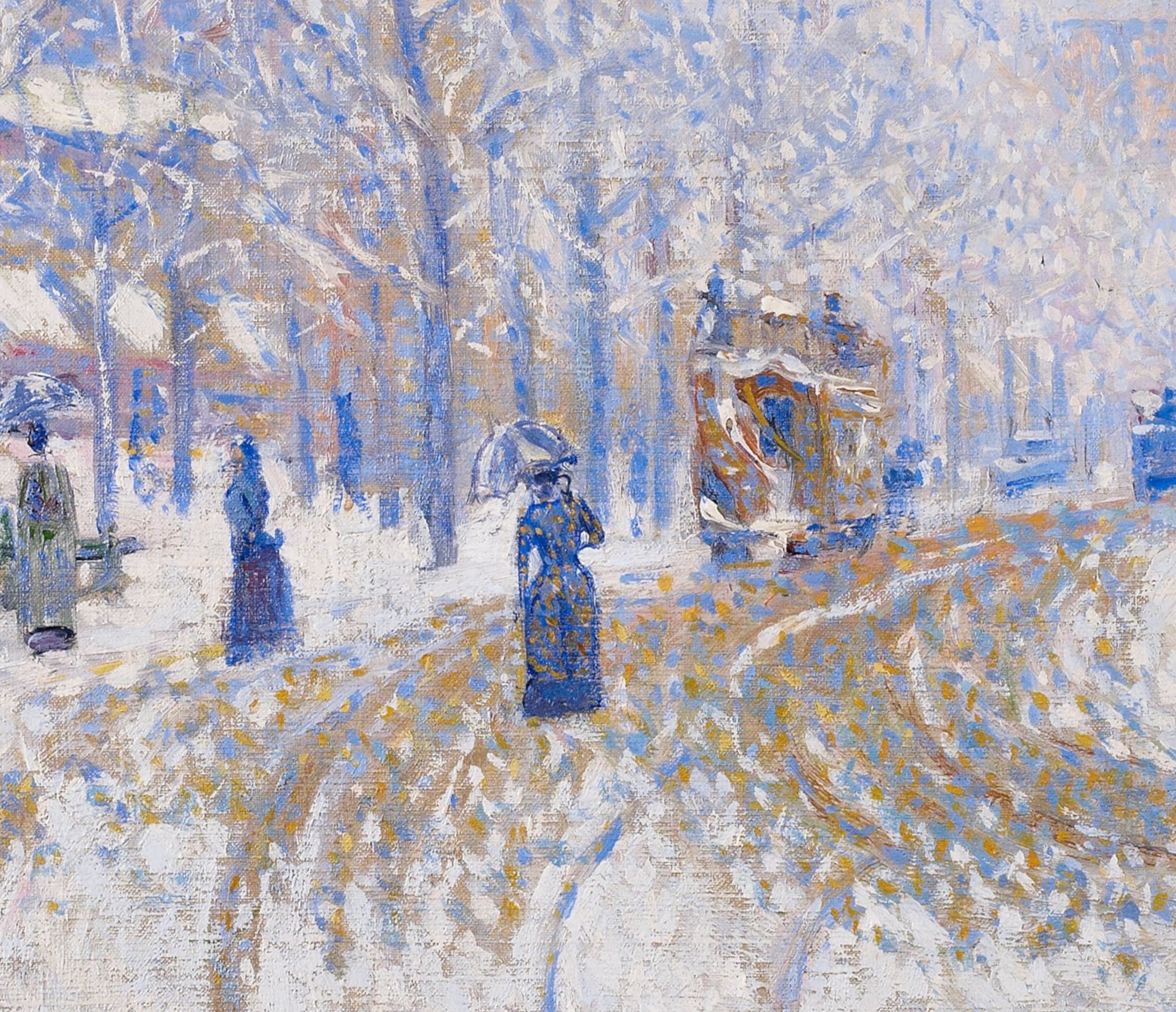 Paul Signac Fine Art Print, Snow, Boulevard de Clichy, Paris