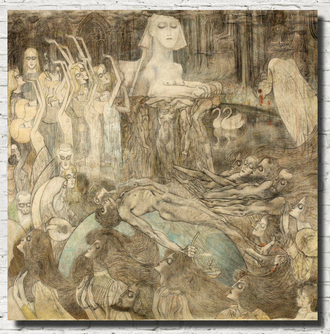 Jan Toorop Fine Art Print, Souls around the Sphinx
