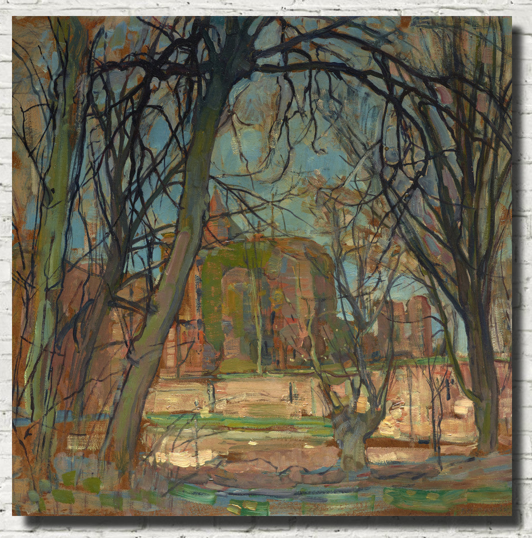 Piet Mondrian Abstract Fine Art Print, Spring Sun, Castle Ruin