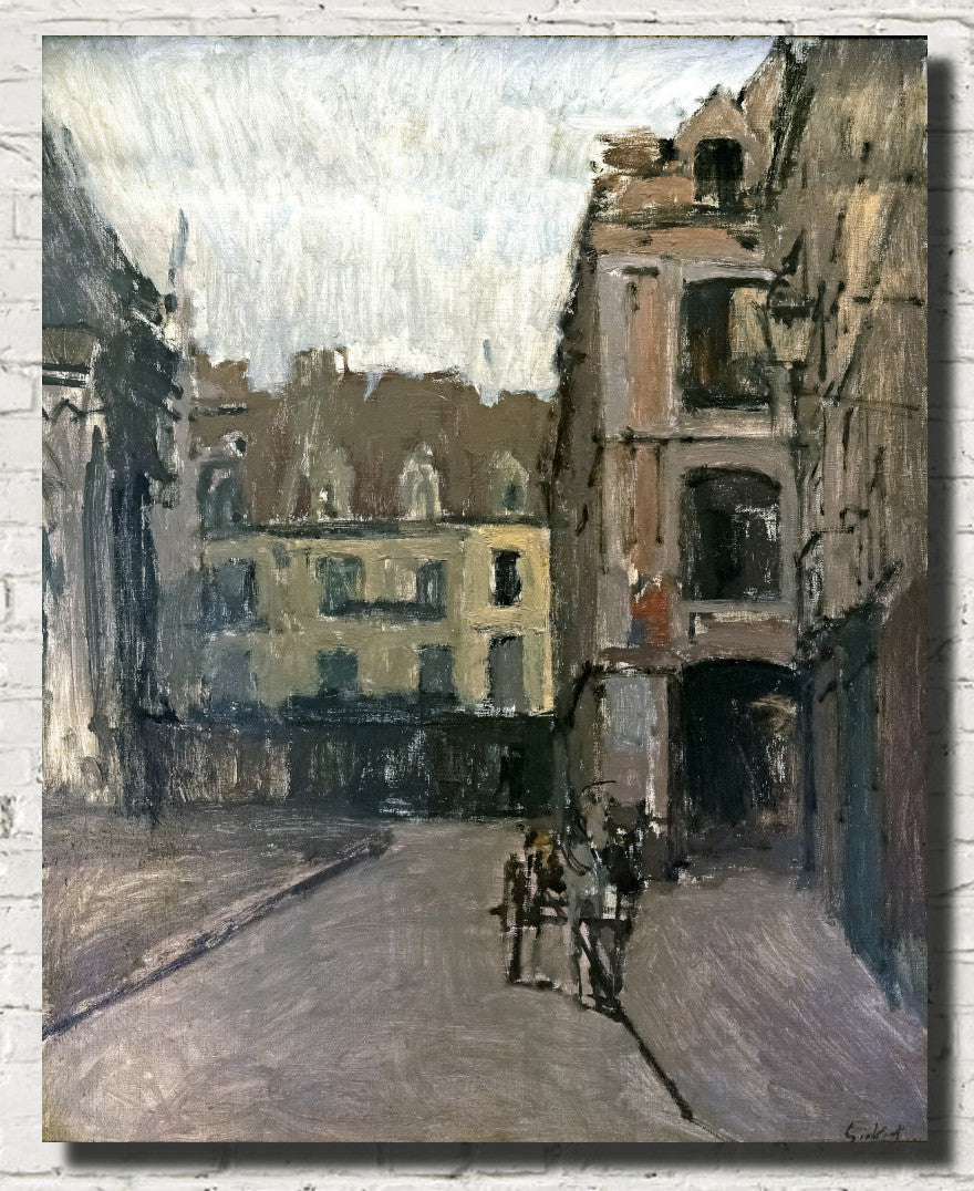 Walter Sickert Post-Impressionist Fine Art Print, St. Catherine Street and the old arcades, Dieppe