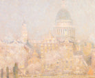 Henri Le Sidaner Fine Art Print, St. Paul’s from the River- Morning Sun in Winter