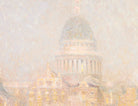 Henri Le Sidaner Fine Art Print, St. Paul’s from the River- Morning Sun in Winter