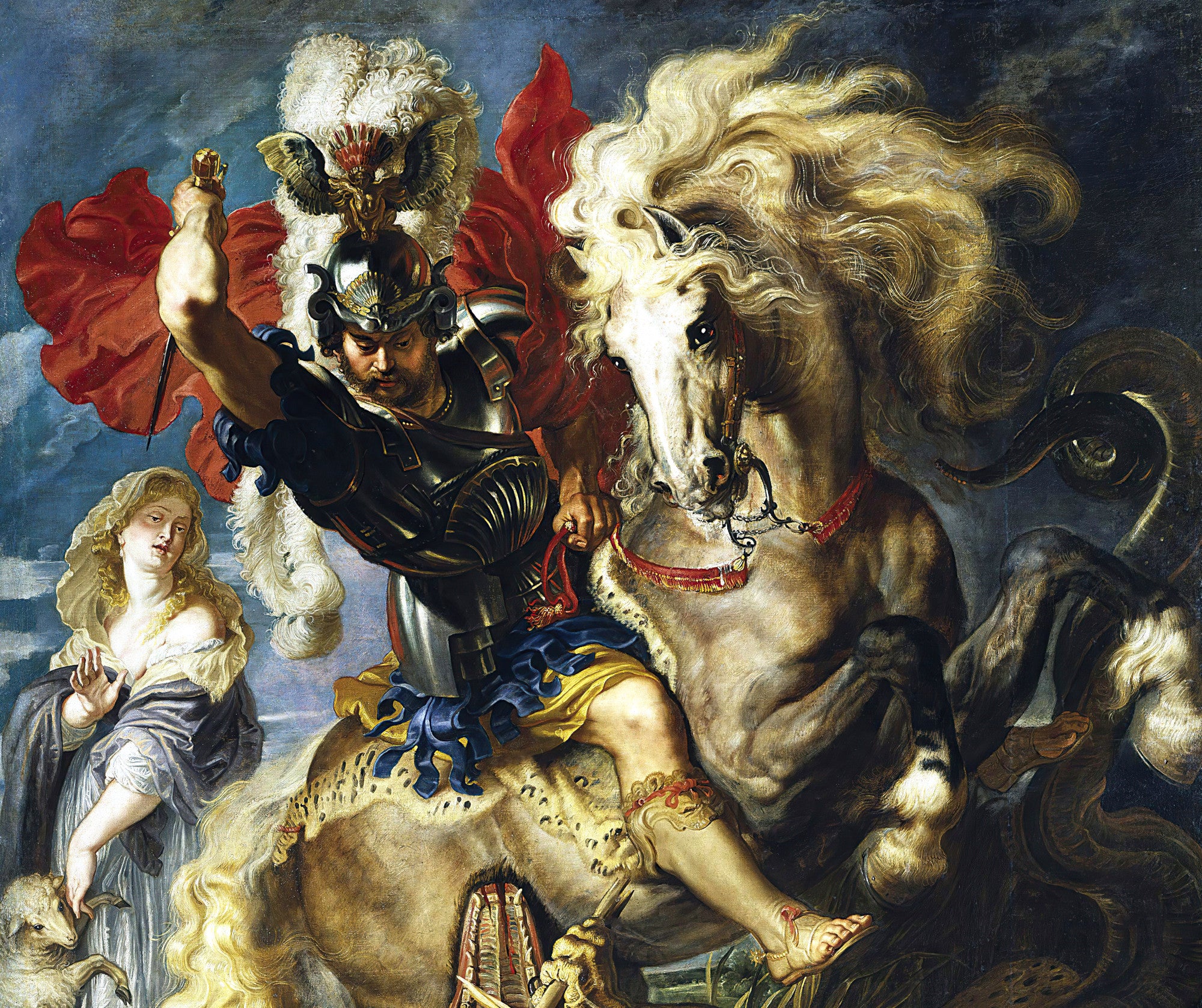St George Battles The Dragon, Peter Paul Rubens Fine Art print
