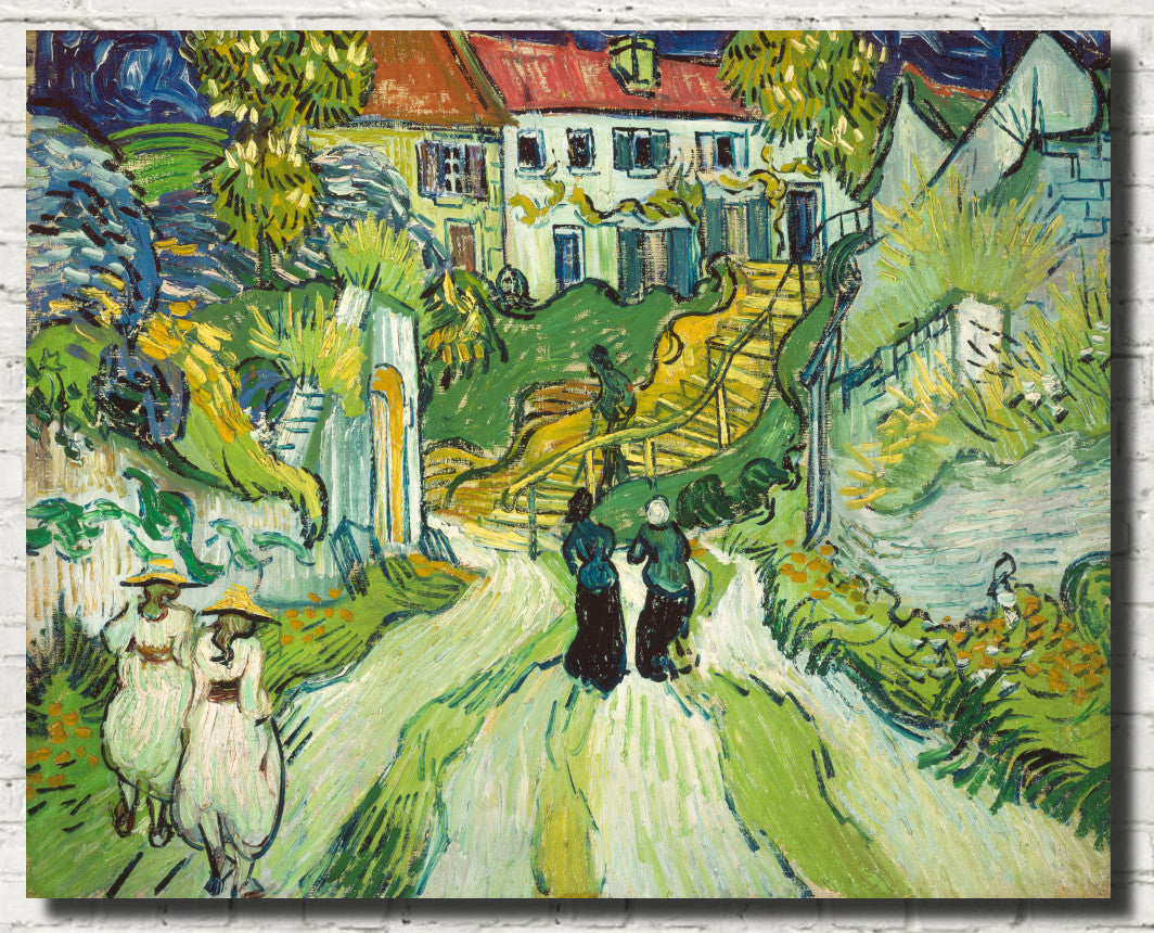 Stairway at Auvers, Vincent Van Gogh Fine Art Print