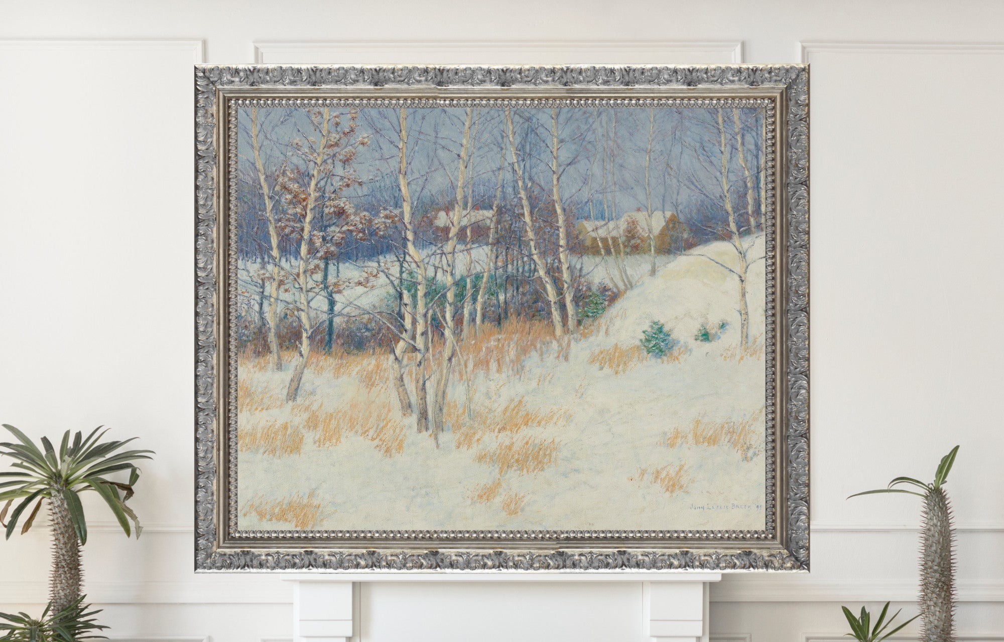 Stand Of Birch Trees In Winter, John Leslie Breck
