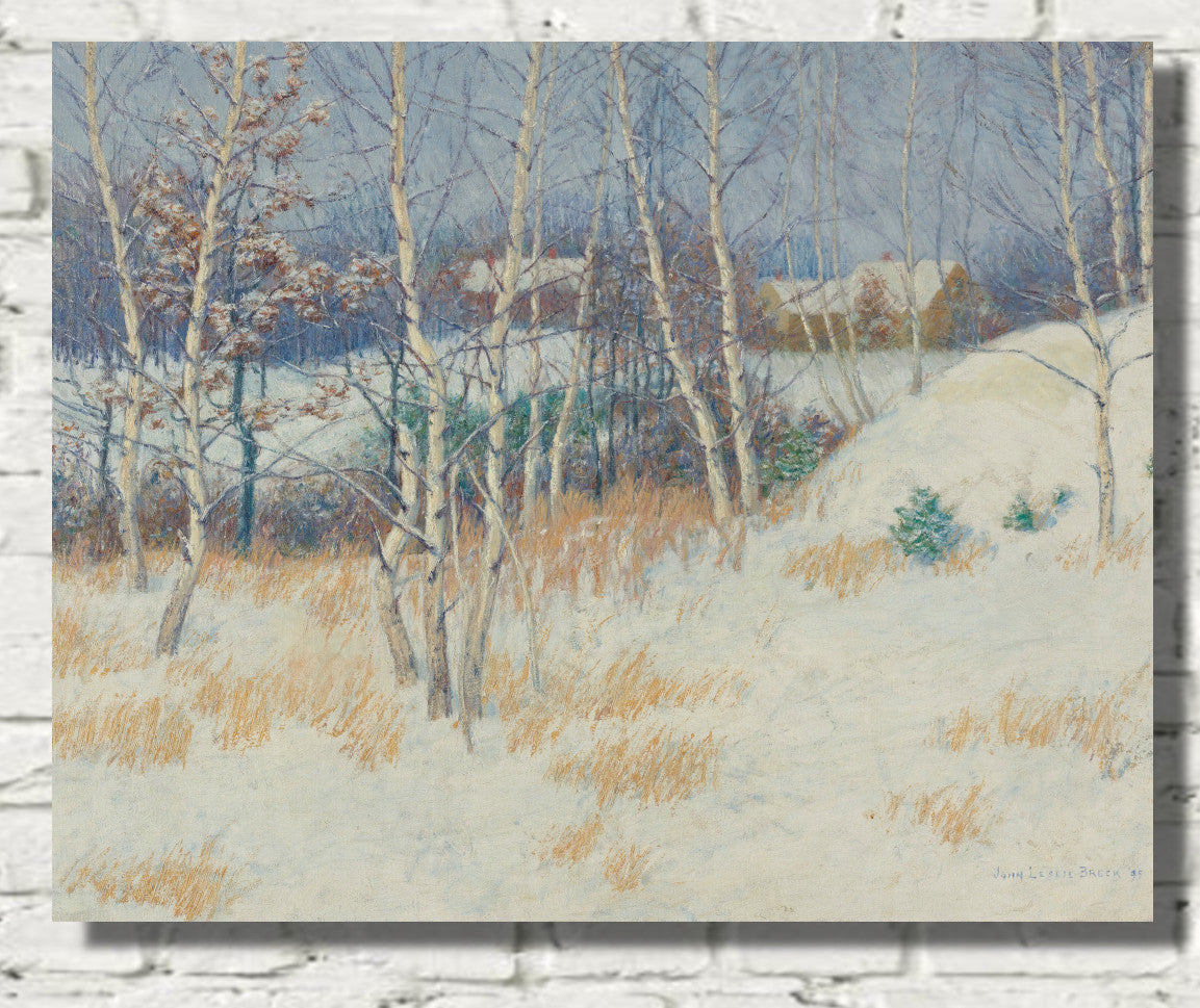 Stand Of Birch Trees In Winter, John Leslie Breck