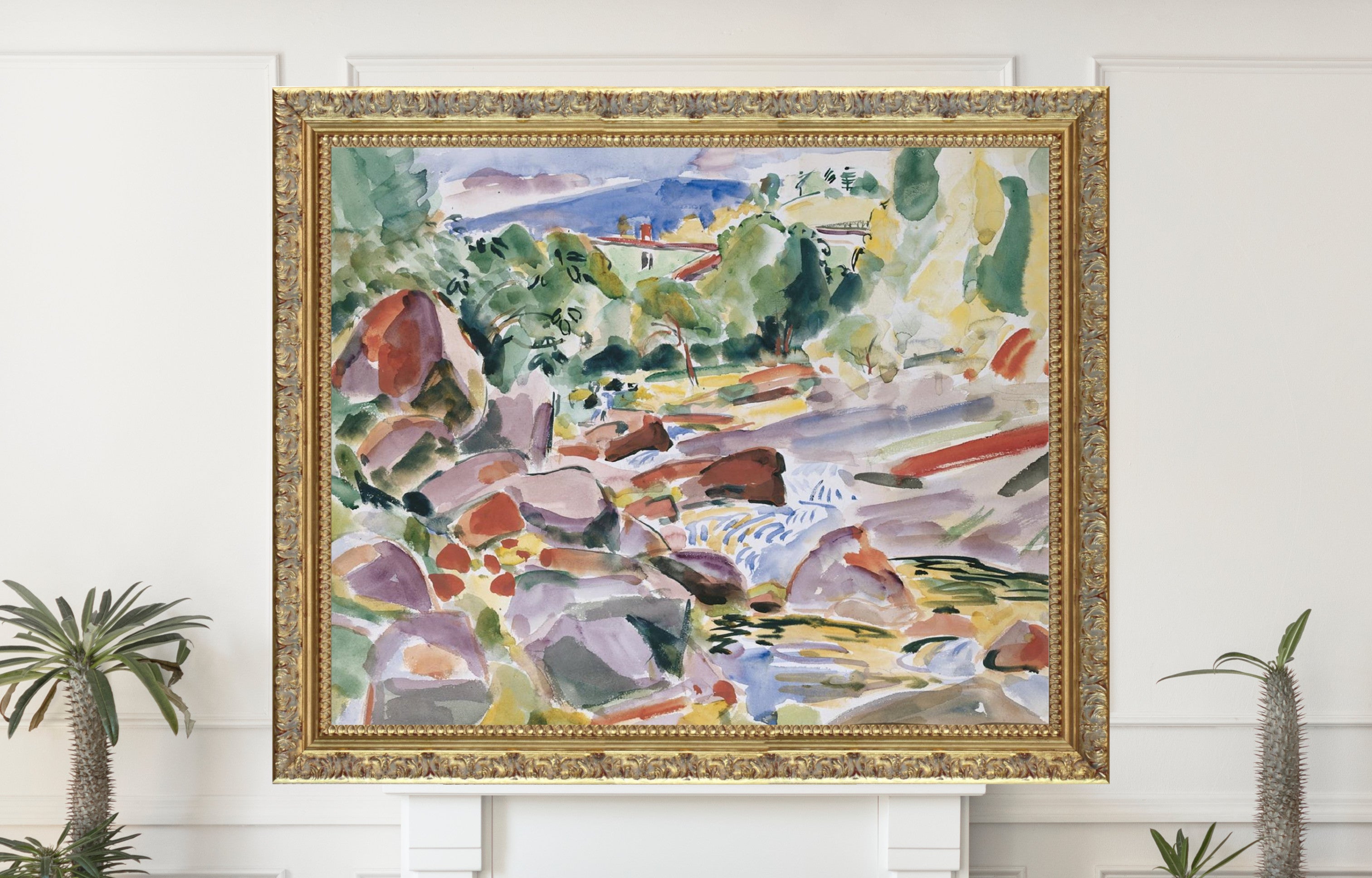 Steiniger-Bach, Tyrol River Landscape, Oskar Moll
