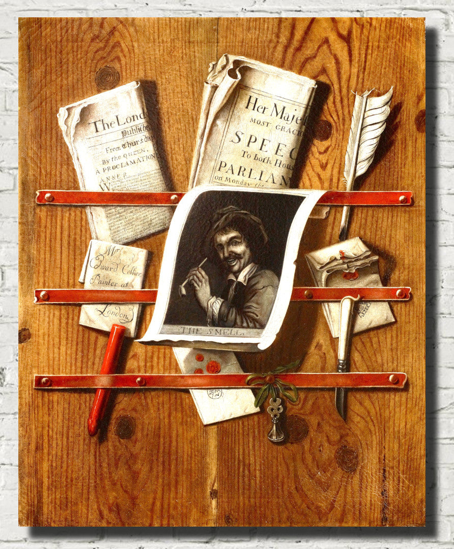 Evert Collier Fine Art Print, The Smell, trompe-l'œil
