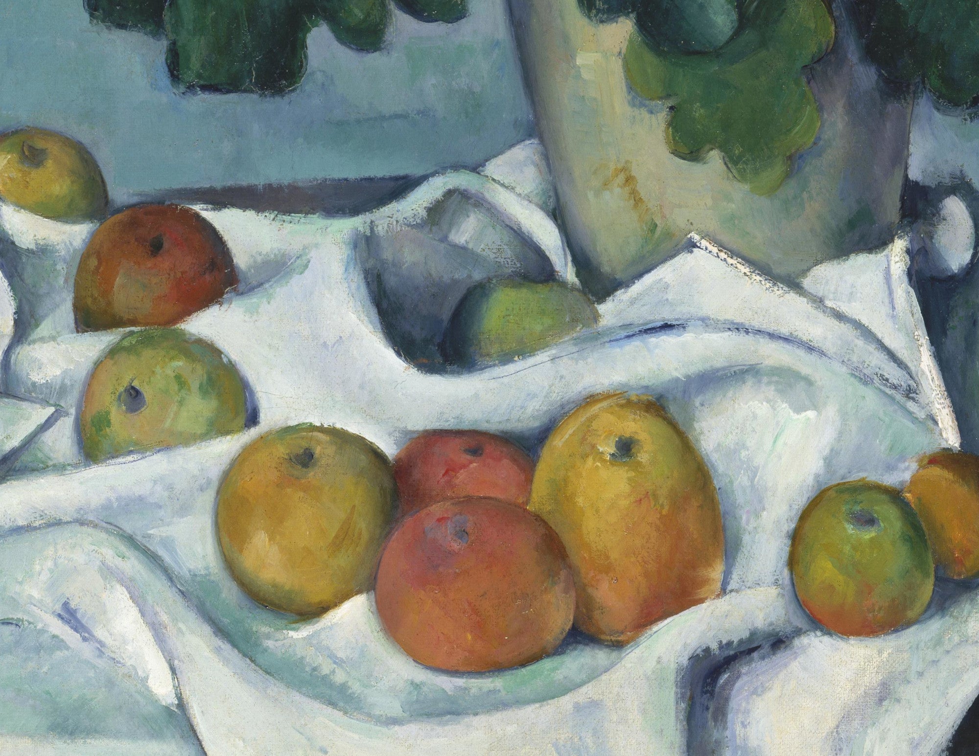Paul Cézanne Post-Impressionist Fine Art Print, Still Life with Apples and a Pot of Primroses