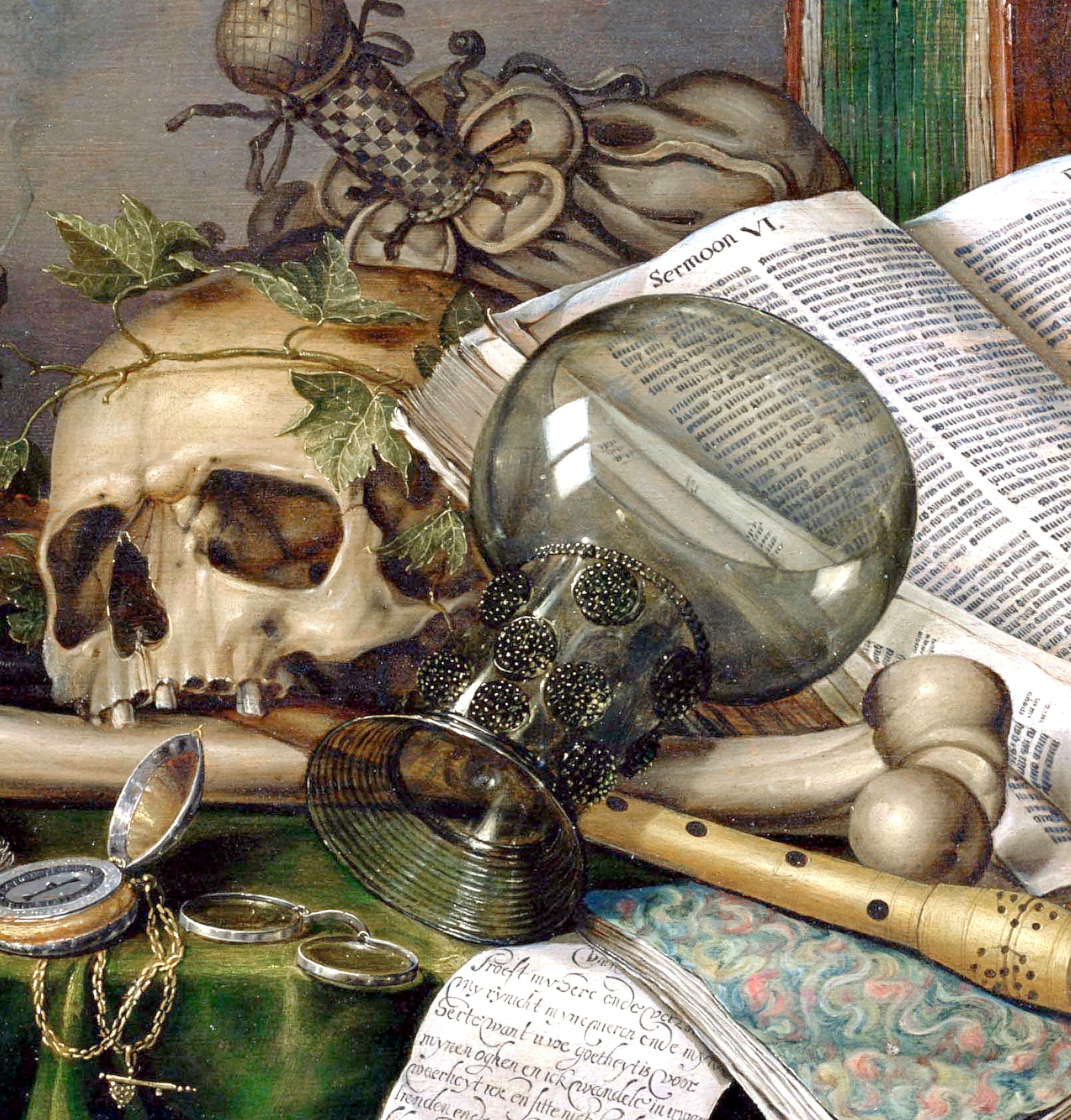 Evert Collier Fine Art Print, Vanitas Still Life with Books and Skull