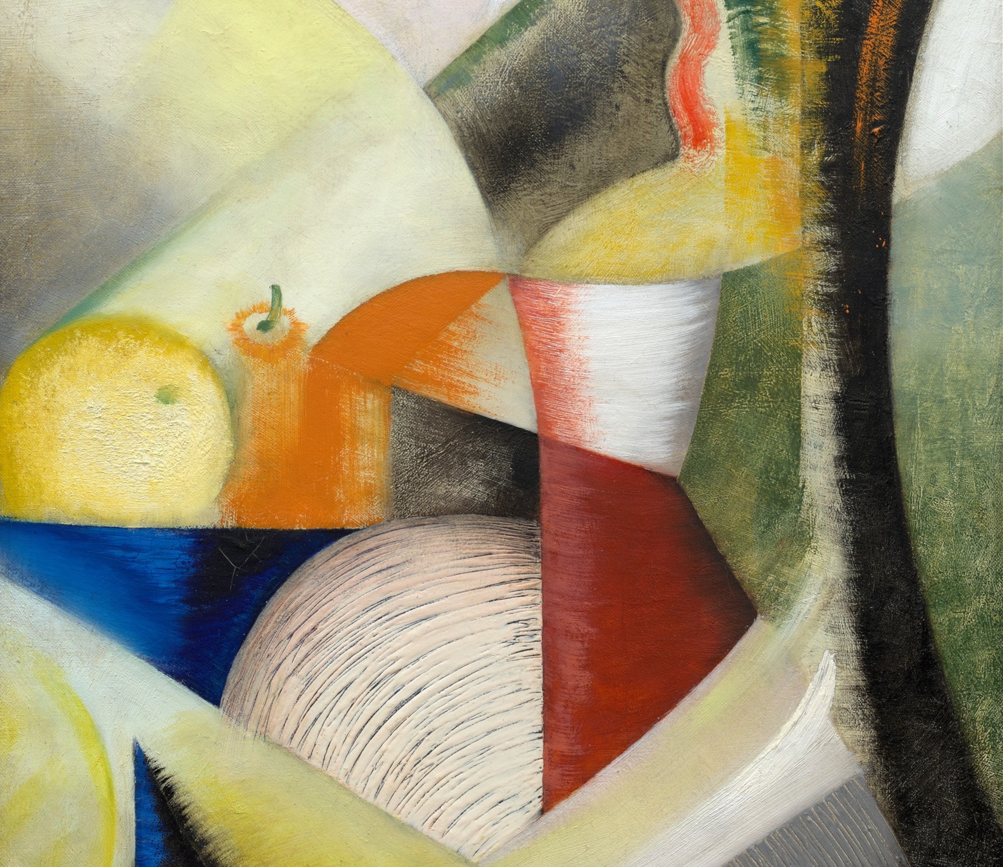 Marthe Donas Abstract Art Print, Still Life with Fruit
