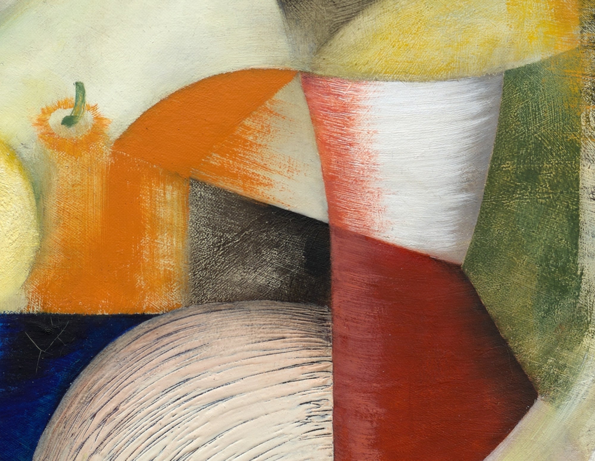 Marthe Donas Abstract Art Print, Still Life with Fruit